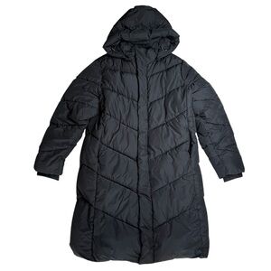 Forever 21 Black Quilted Puffer Coat Long Winter Jacket Men’s Size Medium